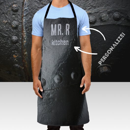 ミニマリストのブラックメタル エプロン