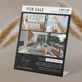 ミニマリストのブラックロゴの写真プロパティ 台座サイン