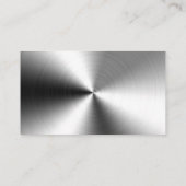 ミニマリストのブラッシュドモダンメタル 名刺 (裏面)
