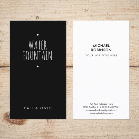 ミニマリストのブランド名 |手書カジュアルき |黒 名刺