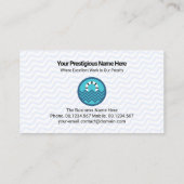 ミニマリストのブルーウォーターウェーブスイミングプール 名刺 (裏面)