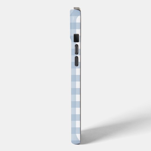 ミニマリストのブルーギンガムプレイドパターン Case-Mate iPhoneケース (裏面 / 左)