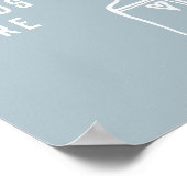 ミニマリストのブルーサニタイズハンズ ポスター (角)