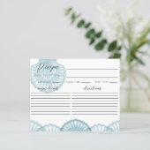 ミニマリストのブルーシェルレシピリクエストカード (スタンド正面)