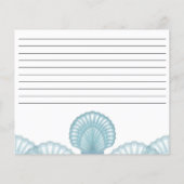 ミニマリストのブルーシェルレシピリクエストカード (裏面)