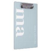 ミニマリストのブルースクールモノグラム クリップボード (右)