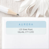 ミニマリストのブルーツートーンの名刺 ラベル (インサイチュ)