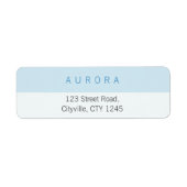 ミニマリストのブルーツートーンの名刺 ラベル (正面)