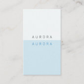 ミニマリストのブルーツートーンの名刺 名刺 (正面)