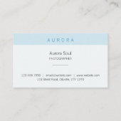 ミニマリストのブルーツートーンの名刺 名刺 (裏面)