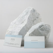 ミニマリストのブルーツートーンの名刺