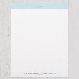 ミニマリストのブルーツートーン レターヘッド