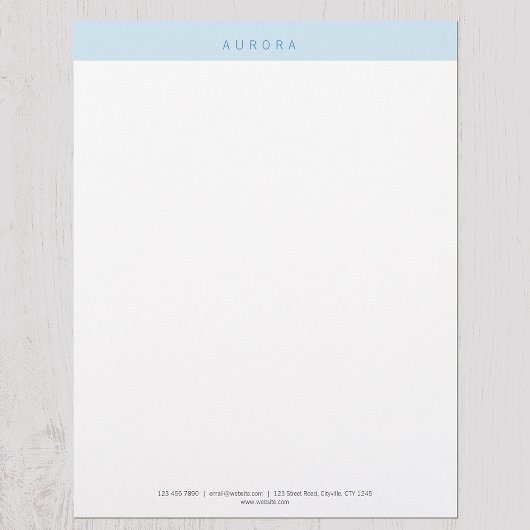 ミニマリストのブルーツートーン レターヘッド