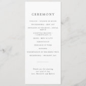 ミニマリストのブルー結婚ティスル プログラム (裏面)