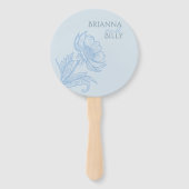 ミニマリストのブルー結婚フローラのファン ハンドファン (正面)