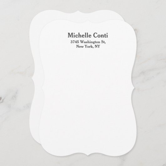 ミニマリストのプレーンエレガント読み取りカモダンード (正面/裏面)