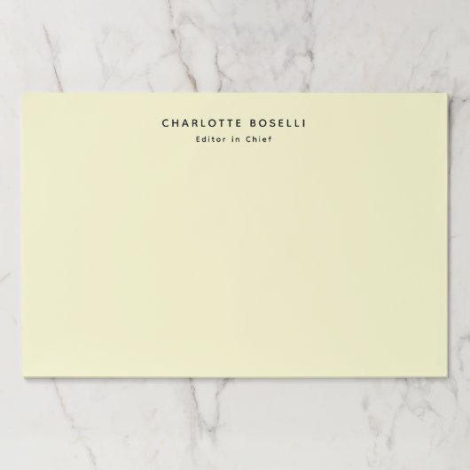 ミニマリストのプレーンクラシカルプロフェッショナルクリーム ペーパーパッド (正面)