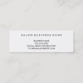 ミニマリストのプレーンブラック スキニー名刺 (裏面)