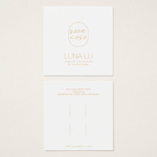 ミニマリストのヘアクリップのアクセサリー表示カード (正面&裏面)