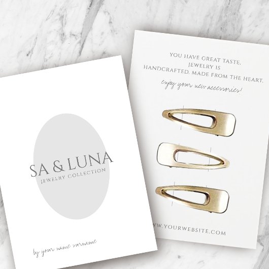 ミニマリストのヘアクリップのアクセサリー表示カード