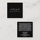 ミニマリストのヘアスタイリストのウィッグのバンドルメンテナンスカード スクエア名刺 (正面/裏面)