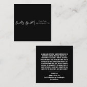 ミニマリストのヘアスタイリストのウィッグのバンドルメンテナンスカード スクエア名刺 (正面/裏面)