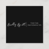 ミニマリストのヘアスタイリストのウィッグのバンドルメンテナンスカード スクエア名刺 (正面)