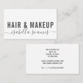 ミニマリストのヘアメイクアップスクリプトシグネチャー 名刺 (正面/裏面)