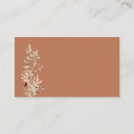 ミニマリストのベビーカード |秋ブックリクエスト エンクロージャーカード (裏面)