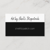 ミニマリストのベーシック白黒クラスカスタム 名刺 (正面)