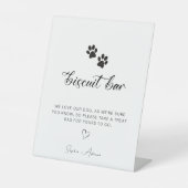 ミニマリストのペットドッグトリートフビーフビスケットバー結婚ズ 台座サイン (正面)