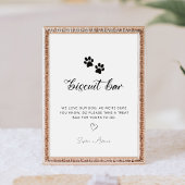 ミニマリストのペットドッグトリートフビーフビスケットバー結婚ズ 台座サイン