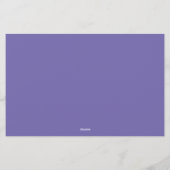 ミニマリストのペリウィンクル縁ど2モノグラム 便箋 (裏面)