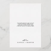 ミニマリストのホイル結婚したリトルクリスマス 箔シーズンカード (裏面)