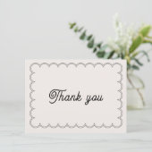 ミニマリストのホタテ縁どルサンキューカード サンキューカード (スタンド正面)