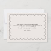 ミニマリストのホタテ縁どルサンキューカード サンキューカード (裏面)