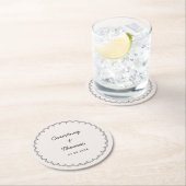 ミニマリストのホッ縁どクドコースター ラウンドペーパーコースター (インサイチュ)