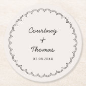 ミニマリストのホッ縁どクドコースター ラウンドペーパーコースター (正面)