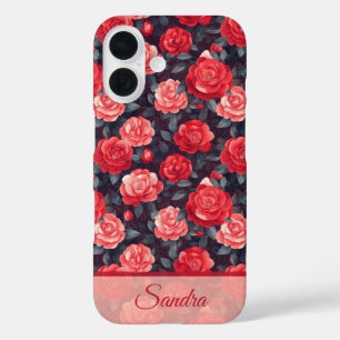 ミニマリストのホリデーギフト ローズ フローラル カスタム iPhone 16ケース