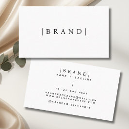 ミニマリストのホワイトアドインのブランド名 名刺