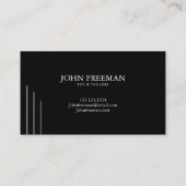 ミニマリストのホワイトスクリプト公証人署名エージェント 名刺 (裏面)