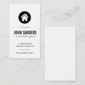 ミニマリストのホームアイコン 名刺 (正面/裏面)