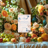 ミニマリストのボヘミアン・ダスティー・ブルーと結婚銅 招待状