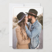 ミニマリストのボヘミ結婚アン写真 招待状 (裏面)