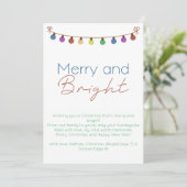 ミニマリストのボホつるレインボーのクリスマスライト シーズンカード (スタンド正面)