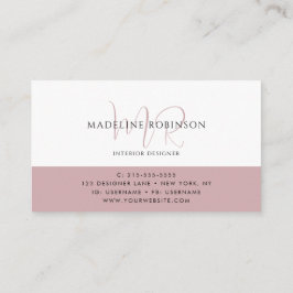 ミニマリストのボホピンクモダン色 名刺