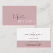 ミニマリストのボホピンクモダン色 名刺 (正面/裏面)