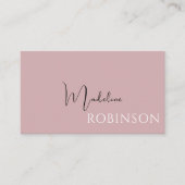 ミニマリストのボホピンクモダン色 名刺 (正面)