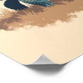 ミニマリストのボホータートルウォールアート ポスター (角)