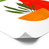 ミニマリストのボホ植物鉢植えアート ポスター (角)